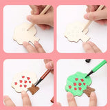 20pcs Montessori Kids Drawing Toys Wooden DIY Painting Stencils Set | Educational Craft Toy for Children