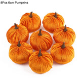 8/12pcs Adorable Flannel Pumpkins for Fall