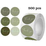 500pcs Round Colored Thank You Stickers