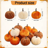 8/12pcs Adorable Flannel Pumpkins for Fall