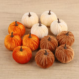 8/12pcs Adorable Flannel Pumpkins for Fall