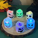 6pcs Halloween LED Ghost Candles