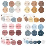 500pcs Round Colored Thank You Stickers