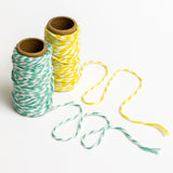 Yellow and Teal Striped Twine