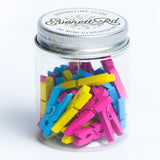 Pastel Clothespins In A Jar