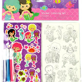 Mermaids Color-in Sticker Set with Markers