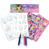 Mermaids Color-in Sticker Set with Markers