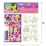 Mermaids Color-in Sticker Set with Markers