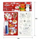 Christmas Holidays Color-in Sticker Set with Markers