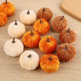 8/12pcs Adorable Flannel Pumpkins for Fall