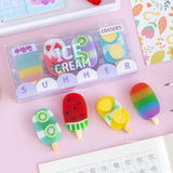 4 Pcs/Set Popsicle Rubber Erasers