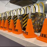 Construction Trucks Party Favor Bags Treat Bags - Set of 6 or 12