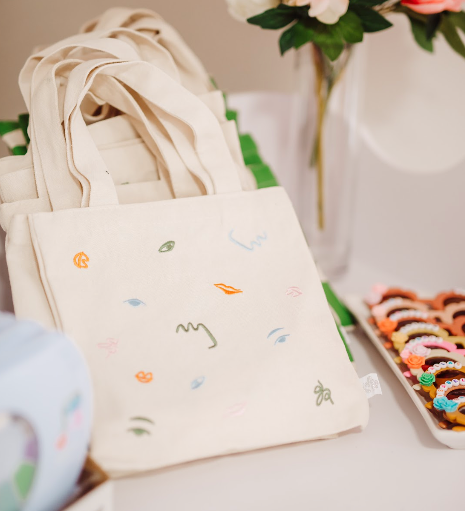 Mini Tote Bag (Art Party Theme)