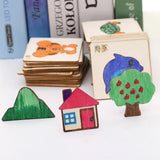 Wooden Drawing Stencils for Kids | Montessori Learning Toy Set