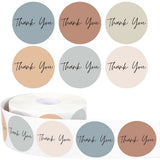 500pcs Round Colored Thank You Stickers