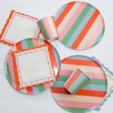 Vibrant Striped Party Pack for 12