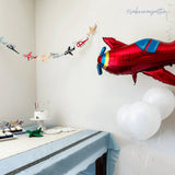Airplane Birthday Party Banner, 8 Ft Kids Party Decoration