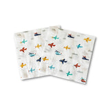 Airplane Party Lunch Napkins for Kids Birthday, 6.5 Inch (24 Pack)
