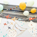 Oh My Time Flies Airplane Cake Banner, First Birthday Cake Topper