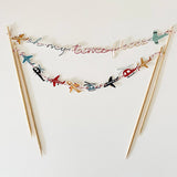 Airplane Cake Topper Banner for Kids Birthday Cake