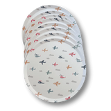 Airplane Dessert Plates, 7 Inch Kids Birthday Party Plates