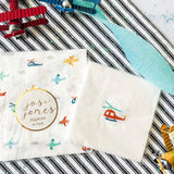 Airplane Cocktail Napkins, 5 Inch Kids Party Beverage Napkins (16 Pack)