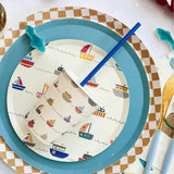 Aqua Blue Paper Party Plate (8pcs)