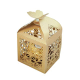 Gold Lace Favor Boxes with Butterfly Top (25 Pack)