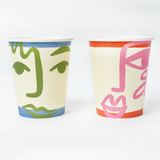 Face Party Cups | Art Party Cups (x 12)