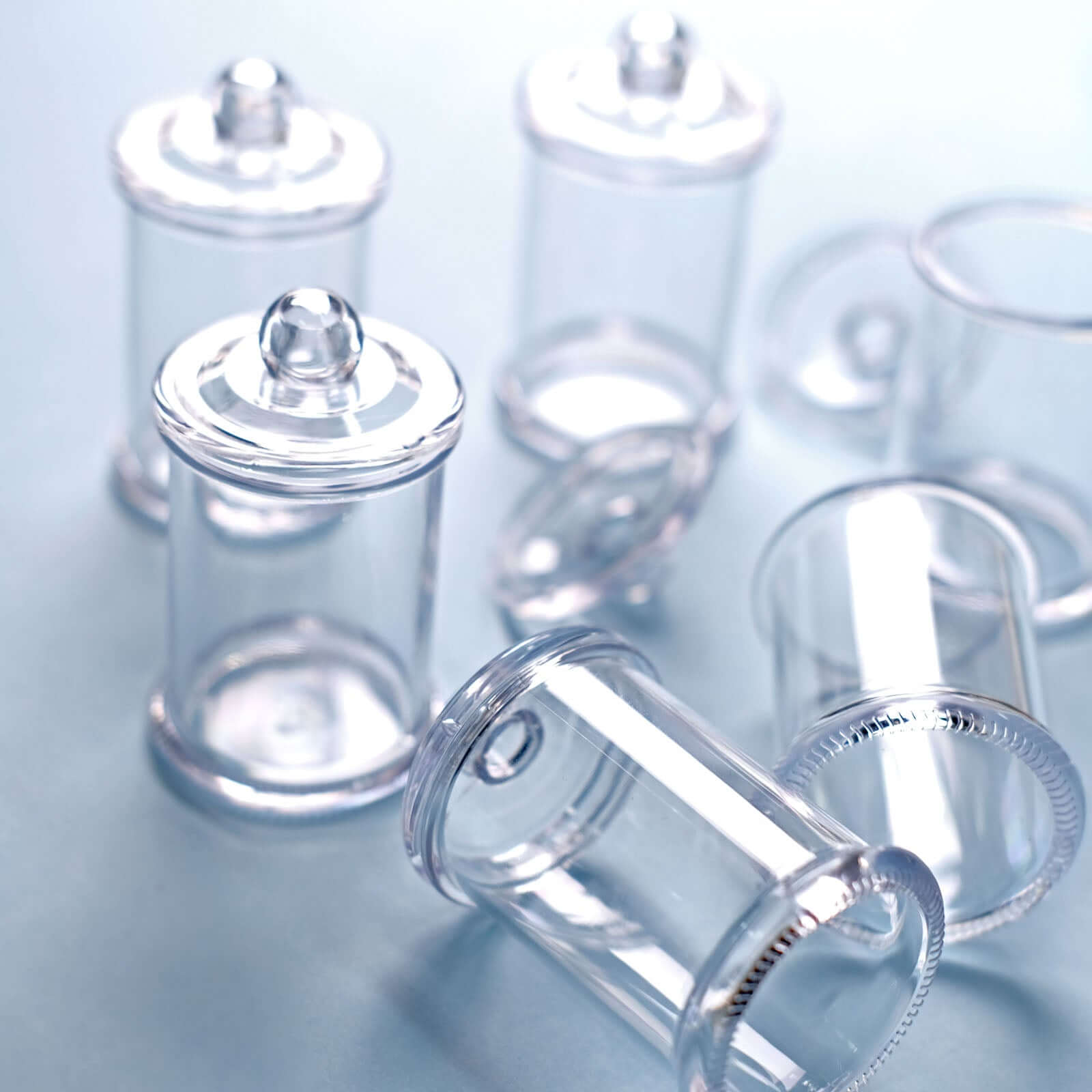 Clear Candy Jars with Lids (12 Pack)