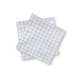 Baby Blue Small Gingham Cocktail Napkins (24pcs)