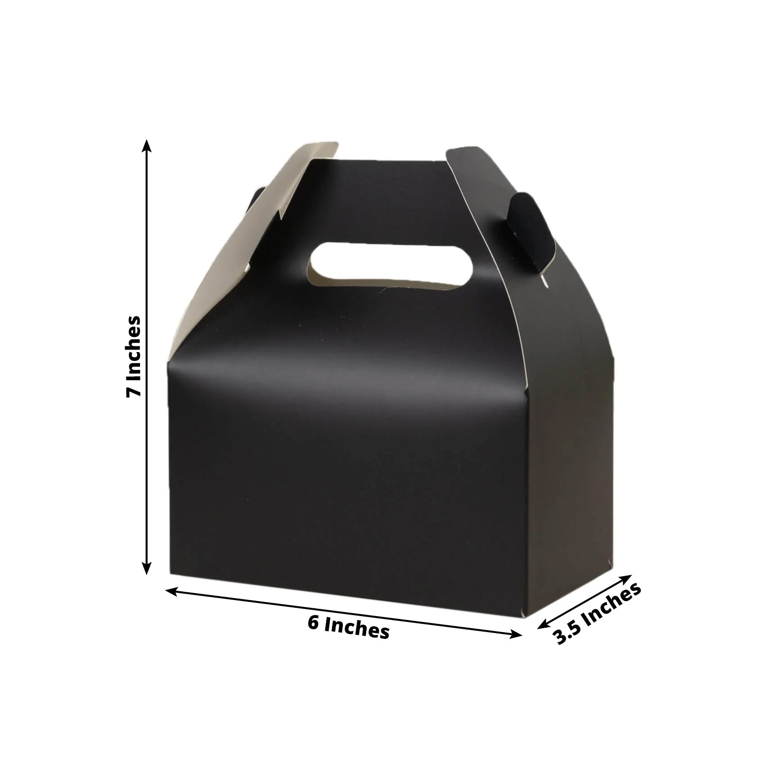 Gable Treat Boxes, Matte Black (25 Pack)