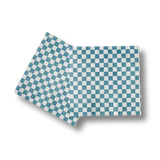 Blue Checkered Large Disposable Paper Napkins (16pcs)