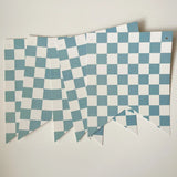 Blue & Yellow Flag Checkered Banners (2) 8 Ft
