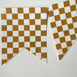 Blue & Yellow Flag Checkered Banners (2) 8 Ft