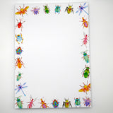 Artsy, Colorful Bugs & Insects 5x7" Notepad