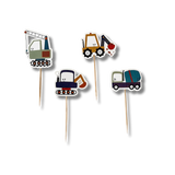 Construction Builder Birthday Cupcake Toppers (8pcs)