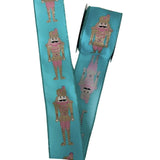 2.5" Glitter Nutcracker Ribbon: Pink & Teal (10 Yards)