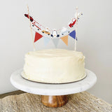 Car Cake Banner – Mini Car & Pennant Garland Topper