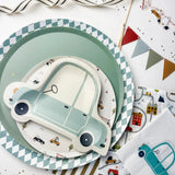 Baby Blue Car Shaped Party Plates (12pcs)