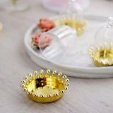 Mini Crown Jar Candy Containers, Gold (12 Pack)