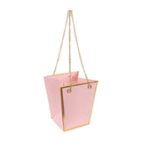 Pink Flower Gift Bags with Chain Handles (6 Pack)