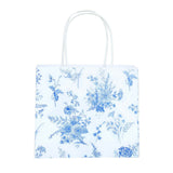 French Toile Gift Bags, Blue (12 Pack)