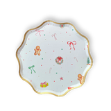 Christmas Bows Patterned Paper Plate