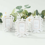 Vintage Baroque Mini Photo Frames, White (4 Pack)