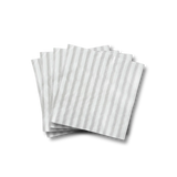 Classic Stripe Light Gray Large Disposable Paper Napkins (16pcs)