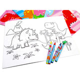 Dinosaurs Coloring Books with Crayons – Set of 6 or 12