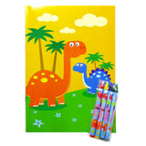 Dinosaurs Coloring Books with Crayons – Set of 6 or 12