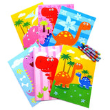 Dinosaurs Coloring Books with Crayons – Set of 6 or 12