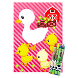 Farm Animals Coloring Books with Crayons – Set of 6 or 12
